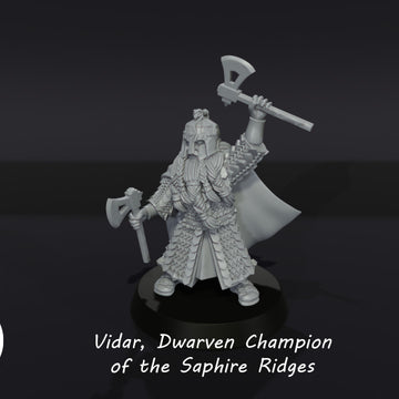Vidar, Dwarf champion of the Saphire Ridges