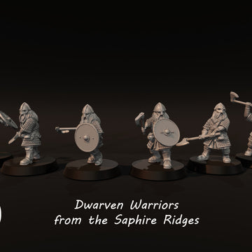 Dwarves of the Saphire Ridges Dwarf Warriors with Axes