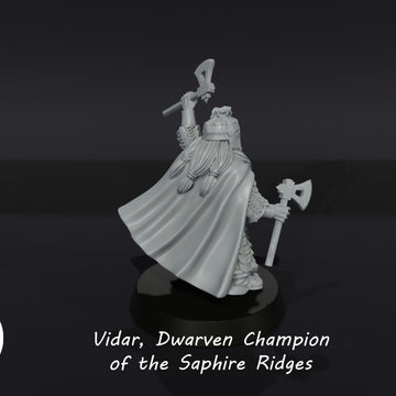 Vidar, Dwarf champion of the Saphire Ridges