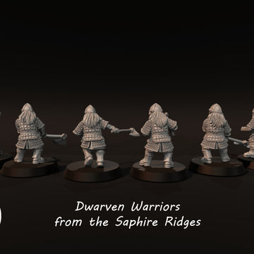Dwarves of the Saphire Ridges Dwarf Warriors with Axes