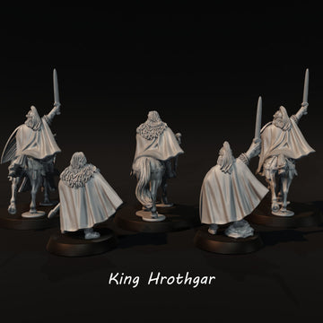 King Hrothgar (armoured and unarmoured Foot and mounted)