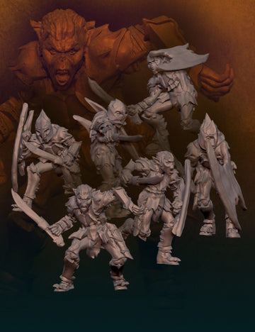 Goblin Warriors with sword and shield