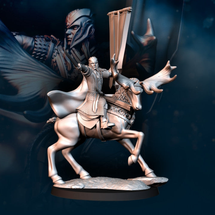 Armoured Wood Elf Banner mounted